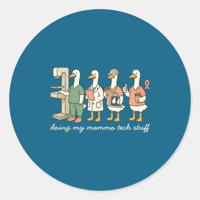 Adesivo Funny Silly Tech Goose X Mammo Doing ray Mammograp (Frente)