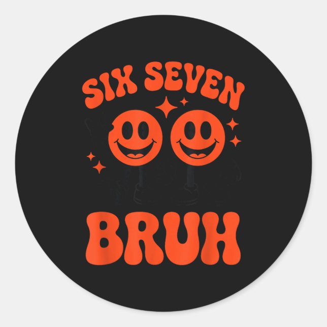 Adesivo Funny Six Seven 6 7 Meme Valentine Hearts Valentin (Frente)