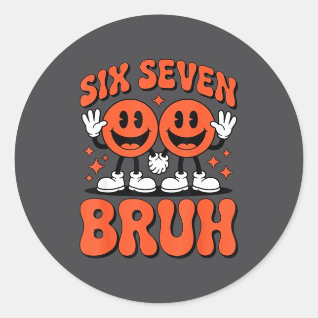 Adesivo Funny Six Seven 6 7 Meme Valentine Hearts Valentin (Frente)