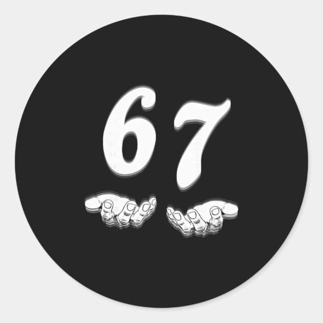 Adesivo Funny Six Seven Meme Hands Gesture Gen Alpha Slang (Frente)