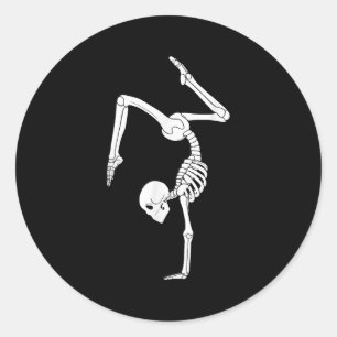 Adesivo Funny Skeleton Gymnastics Halloween Costume Soky G