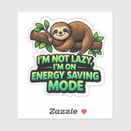 Adesivo Funny Sloth Energy Saving Mode Sticker