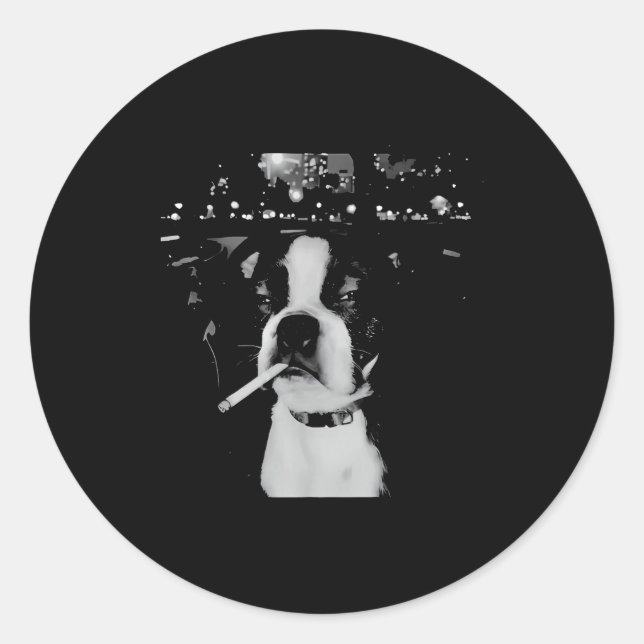 Adesivo Funny Smoking Dog Meme  (Frente)