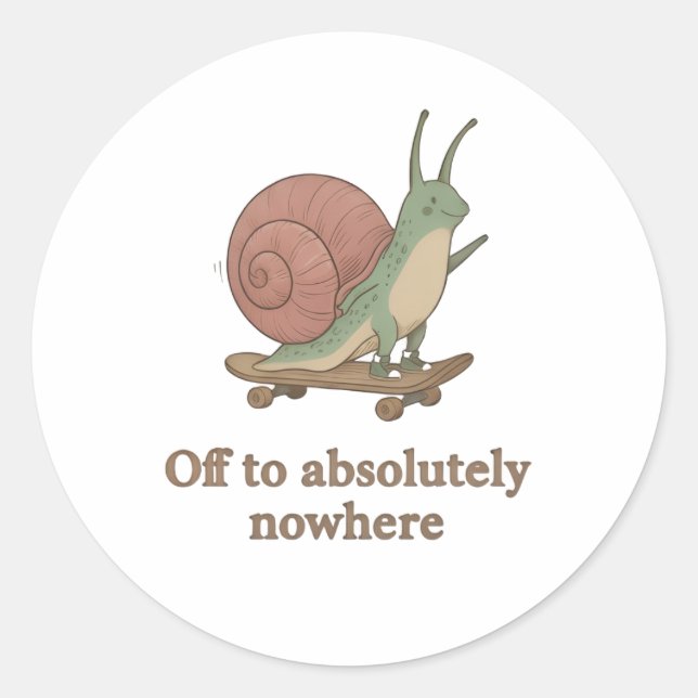 Adesivo Funny Snail Sticker – Cute Aesthetic Animal Sticke (Frente)
