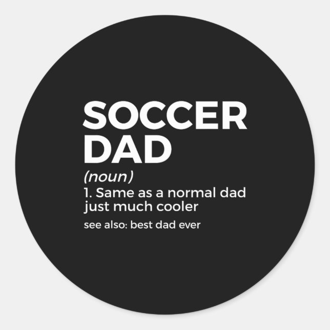 Adesivo Funny Soccer Dad Definition For Mens Soccer Playe  (Frente)