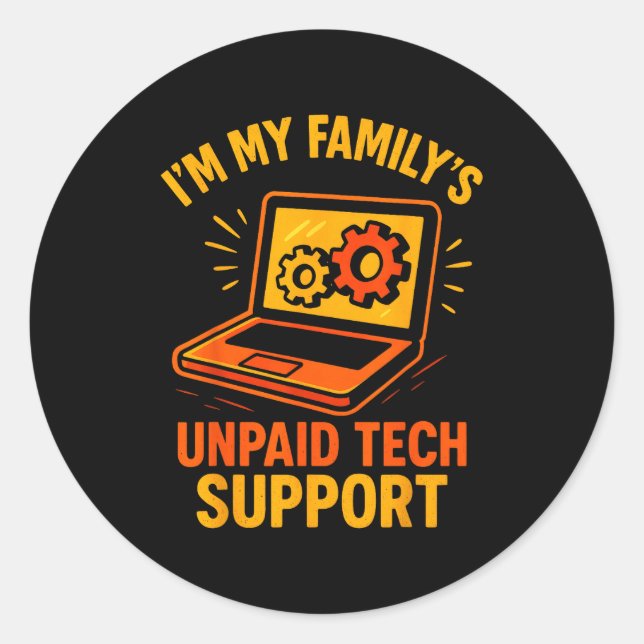 Adesivo Funny Tech Guy Suprt Computer Geek Nerd Engineer G (Frente)