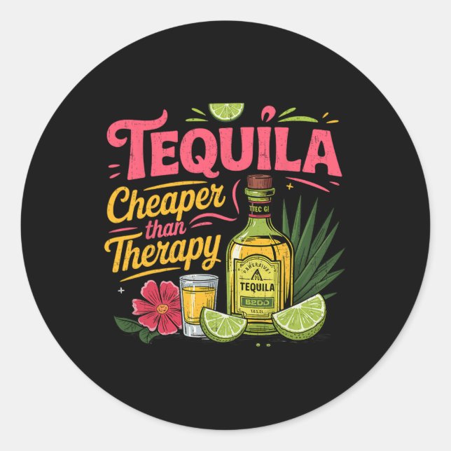 Adesivo Funny Tequila Bebendo Cinco De Mayo Partido Mexica (Frente)