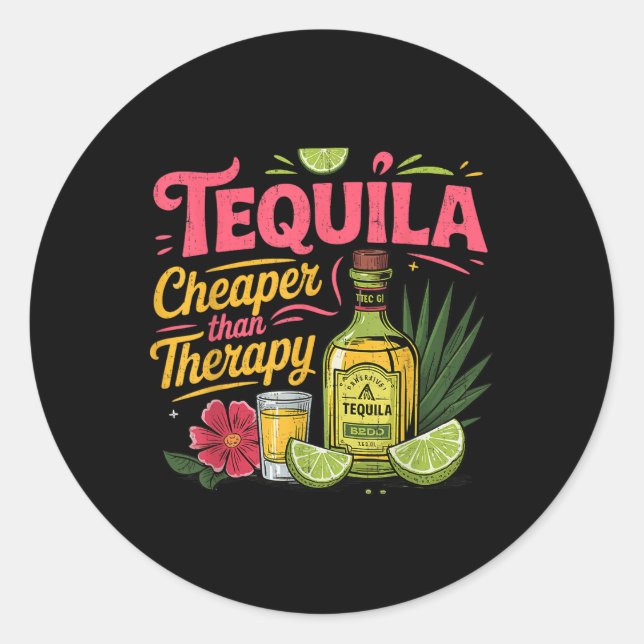 Adesivo Funny Tequila Bebendo Cinco De Mayo Partido Mexica (Frente)