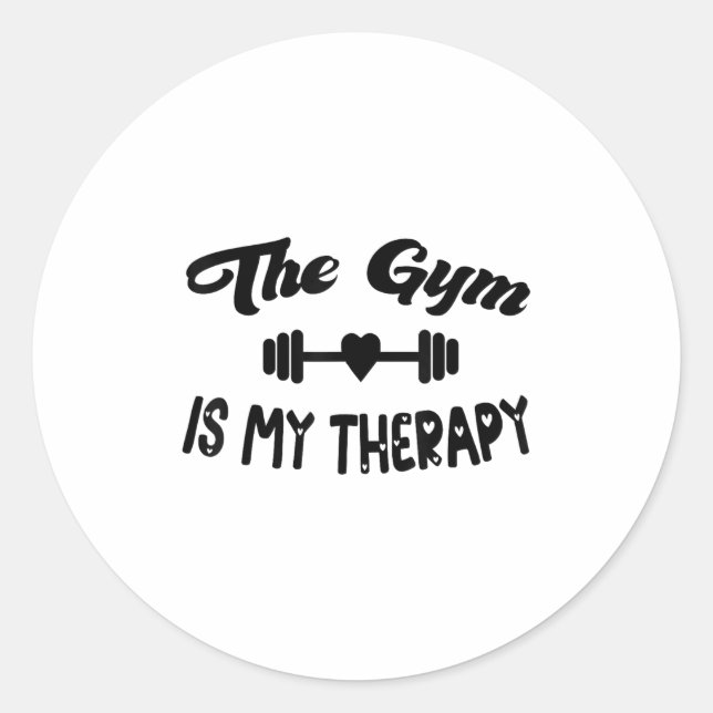 Adesivo Funny The Gym Is My Therapy Motivational Fitness L (Frente)