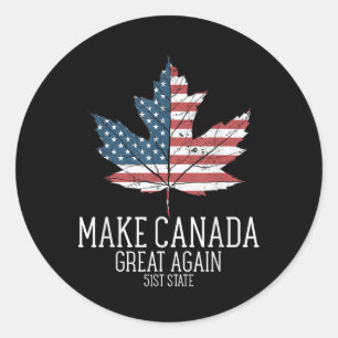 Adesivo Funny Trump American Flag Torne o Canadá Excelente