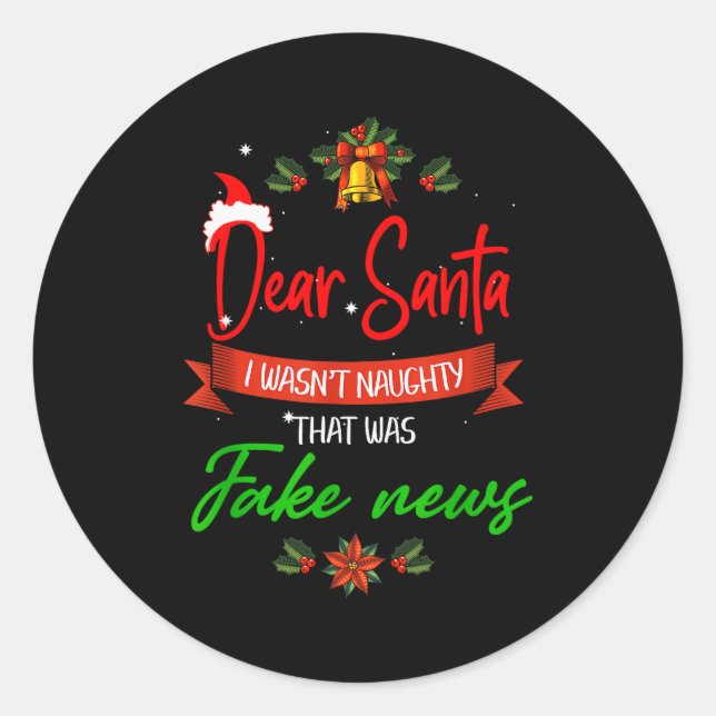 Adesivo Funny Trump Christmas Pajamas Fake News  (Frente)