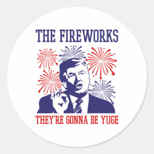 Adesivo Funny Trump Cotação Fireworks 4 De Julho