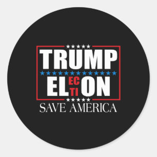 Adesivo Funny Trump Election Usa Flag Trump Elon Save Amer