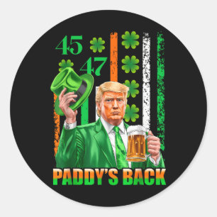 Adesivo Funny Trump Paddys Traz De Trás 45 47 Usa Dia de S