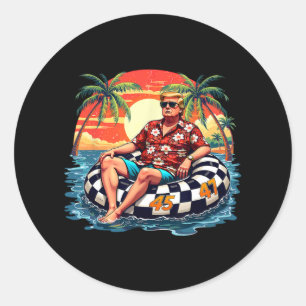 Adesivo Funny Trump Summer 2025 Beach Tropical Funny Trump