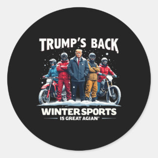 Adesivo Funny Trump Winter Sports Snowboard Team Legal V