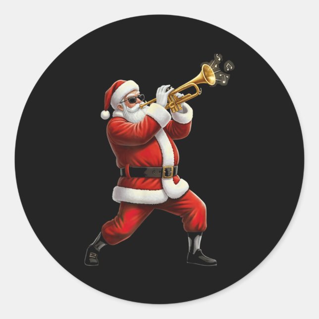Adesivo Funny Trumpet Santa Christmas Graphic Player Trump (Frente)
