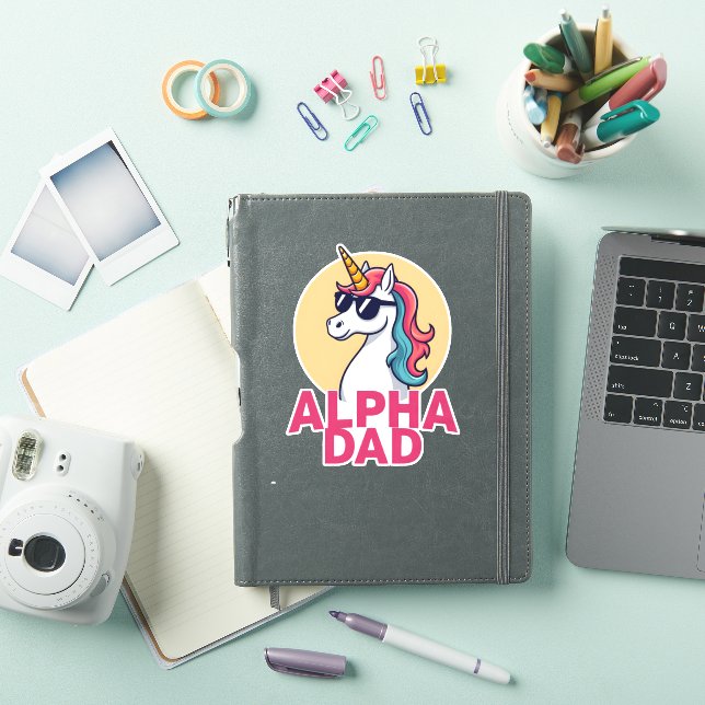 Adesivo Funny Unicorn Dad Laufey Men Father's Day Christma (Capa para iPad)
