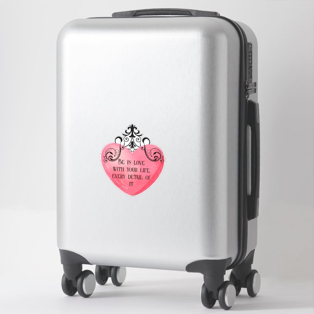 Adesivo Funny Valentine pink heart (Mala)