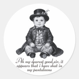 Adesivo Funny Victorian Baby Boy Print | Humorous Nursery 