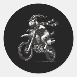 Adesivo Funny Vintage Motocross Bike Graphic Goat Riding D