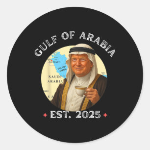 Adesivo Funny Vintage Trump Golfo Da Arábia Retro Golfo De