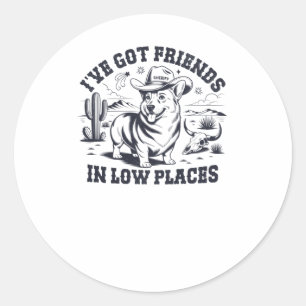 Adesivo Funny Vintage Western Corgi - Amigos em Baixo Luga
