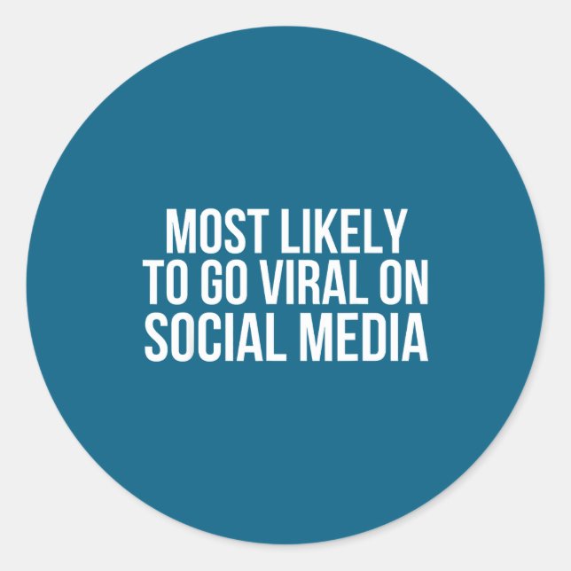 Adesivo Funny Voted To Go Viral On Social Media Sibling Co (Frente)