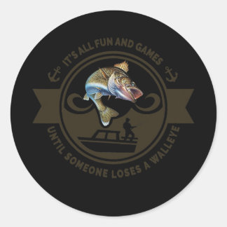 Adesivo Funny Walleye Pesca Águas Frescas