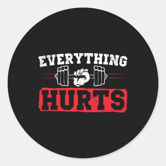 Adesivo Funny Workout Dizendo Bodybuilding Amantes Bodybui (Frente)