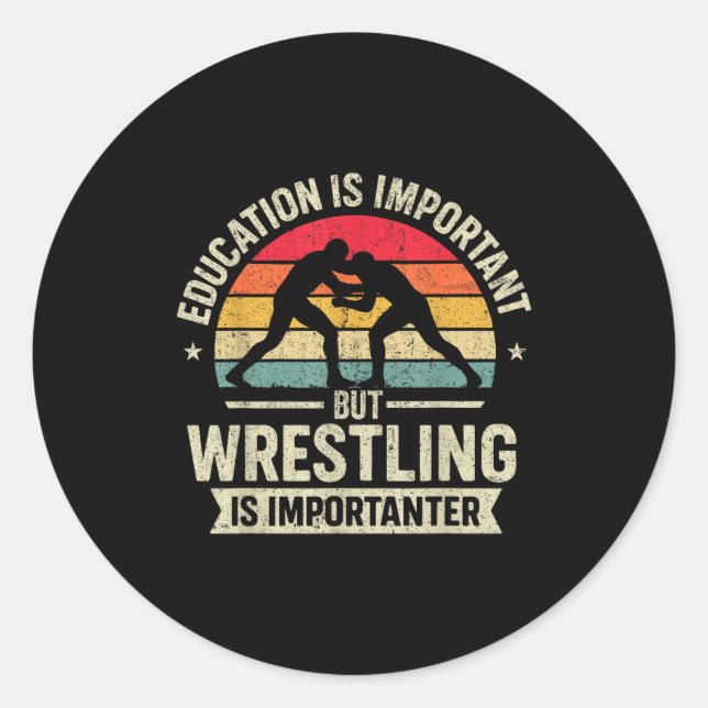 Adesivo Funny Wrestling Education Joke For Wrestler Men Ki (Frente)