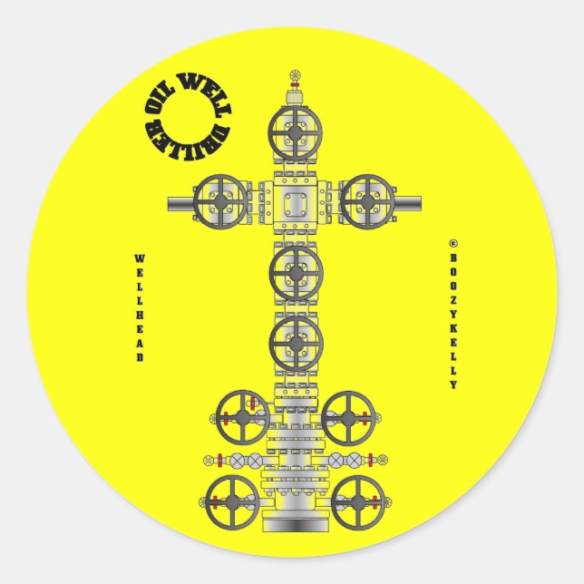 Adesivo Furador de poços de petróleo, cabeça de poço,adesi (Frente)