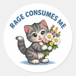 Adesivo Fúria de Gato Engraçado Me Consome