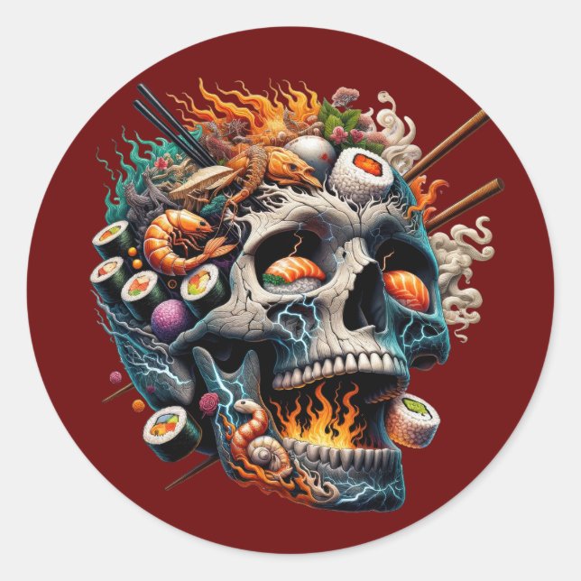 Adesivo Fusão do crânio de Sushi Elétrico (Frente)