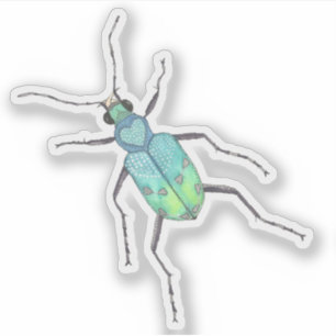 Adesivo Fusca Azul-Cor-de-Água