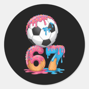 Adesivo Fútbol Drip Número 67 Jogador de Futebol Masculino