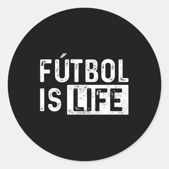 Adesivo Futbol Is Life Football Lover Soccer Fun  (Frente)