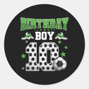 Adesivo Futebol 10º Aniversário Menino de 10 Anos Esporte