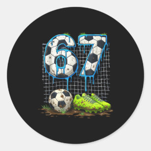 Adesivo Futebol 67 seis sete divertido gen alfa meme gota