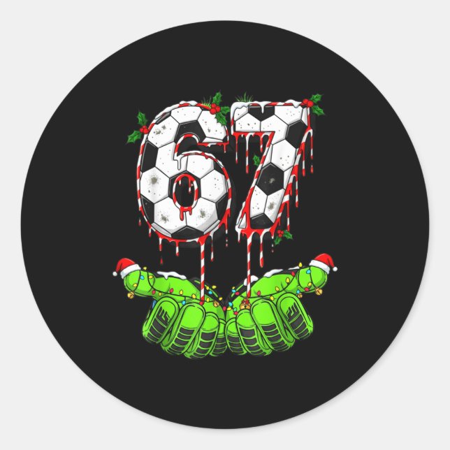 Adesivo Futebol 67 Seis Sete Divertido Gen Alpha Meme Gote (Frente)