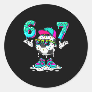 Adesivo Futebol 67 Seis Sete Meme Divertido Gen Alpha Drip