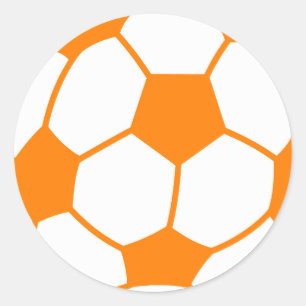 Adesivo Futebol alaranjado & branco