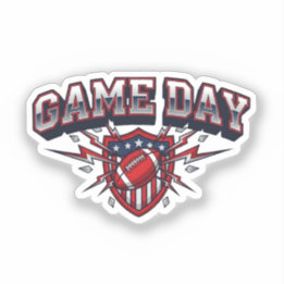 Adesivo Futebol Americano Dia de Jogo Escudo Patriótico Es