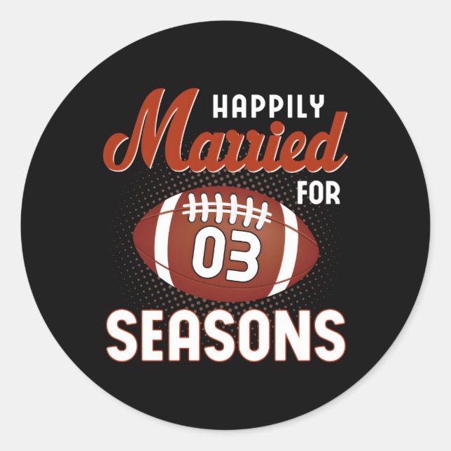 Adesivo Futebol casado de 3 anos de casamento (Frente)