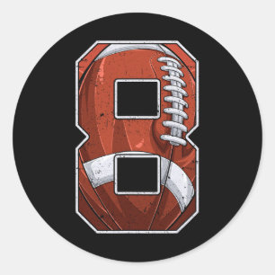 Adesivo Futebol com oitavo aniversário e oitavo aniversari