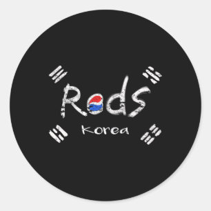 Adesivo Futebol Coreano Vermelho Com Bandeira Coreana