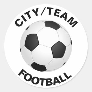 Adesivo Futebol Customizável Texto Editável
