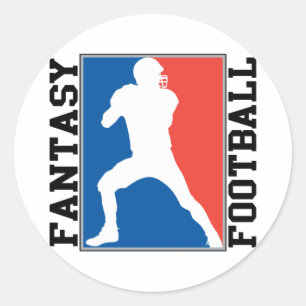 Adesivo Futebol da fantasia, logotipo branco e azul