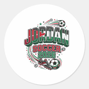 Adesivo Futebol da Jordânia 2026 Futebol Bold Tipografia P