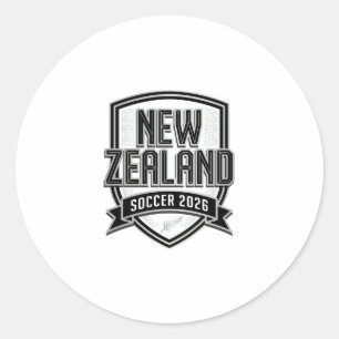 Adesivo Futebol da Nova Zelândia 2026 Futebol Negrito Tipo